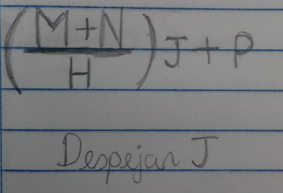 ( (M+N)/H )J+P
Deopeian J