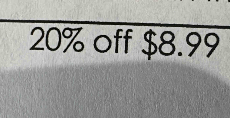 20% off $8.99