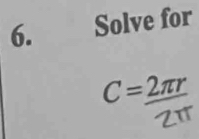 Solve for
C=