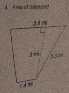 Area of trapezoid