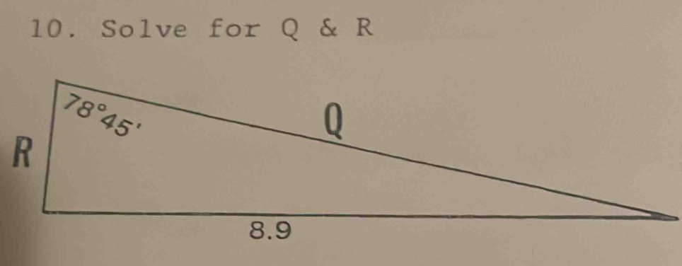 Solve for Q & R