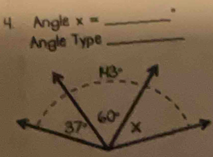 Angle x= _
a
Angle Type_