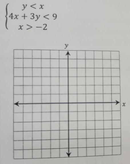 beginarrayl y <9 x>-2endarray.
x