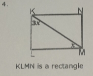 KLMN is a rectangle