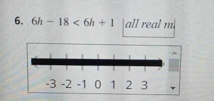 6h-18<6h+1 all real m