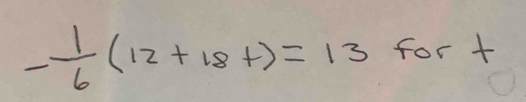 - 1/6 (12+18+)=13 for +