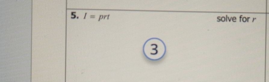 I=J 1° solve for r
3