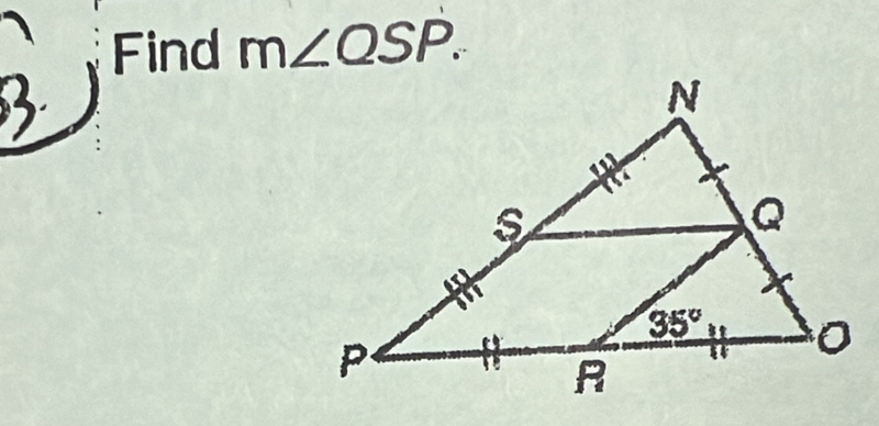 Find m∠ QSP.
3