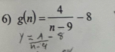 g(n)= 4/n-9 -8