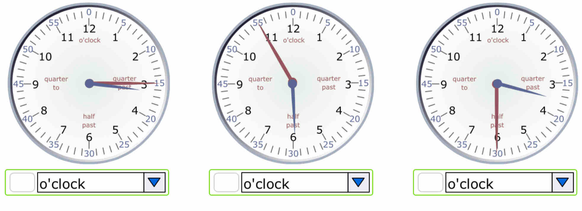 O clock clock O' clock
O