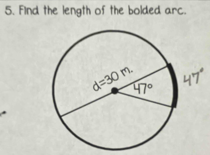 Find the length of the bolded arc.