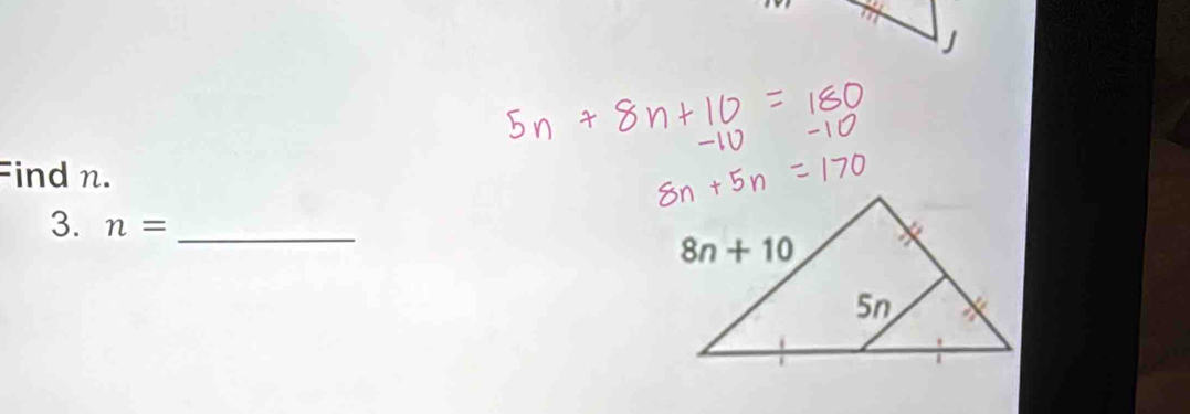 Find n.
3. n= _