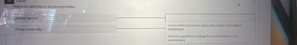 Match the defnition to the term provided.