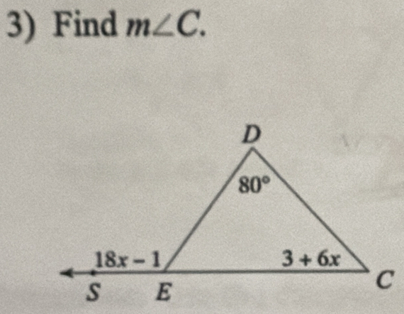 Find m∠ C.