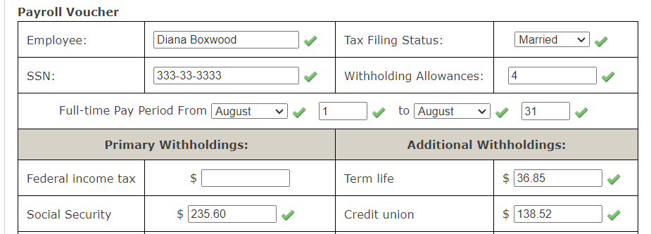 Payroll Voucher