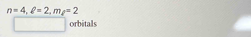 n=4, ell =2, mrho =2
□ orbitals