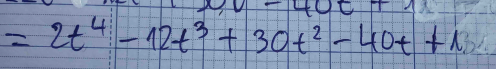 =2t^4-12t^3+30t^2-40t+1