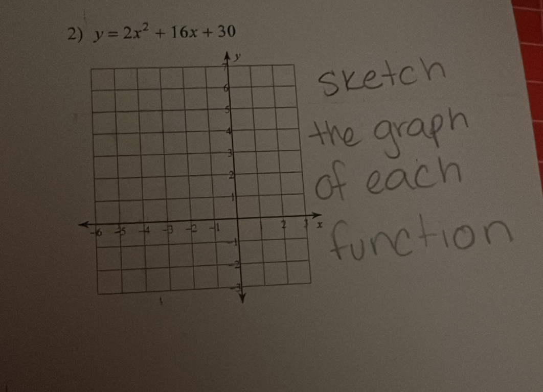 y=2x^2+16x+30