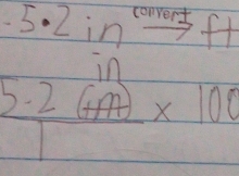 in convert fl
frac 5.2_(HA)1* 100