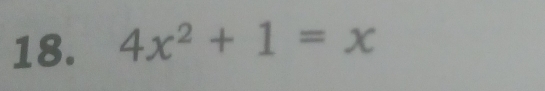 4x^2+1=x