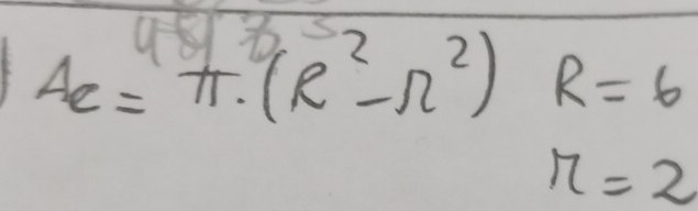 AC=π · (R^2-r^2)R=6
n=2