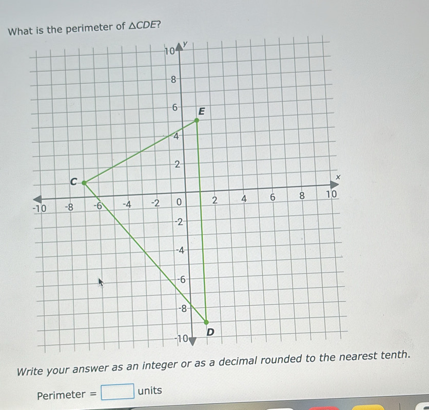 Perimeter =□ units