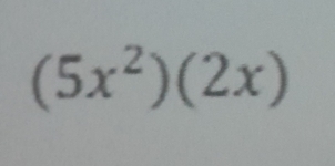 (5x^2)(2x)