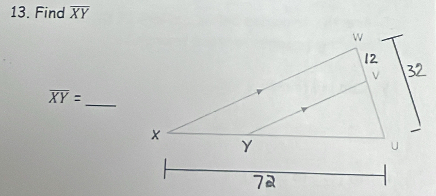 Find overline XY
_
overline XY=