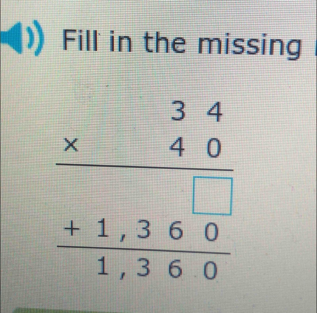 Fill in the missing