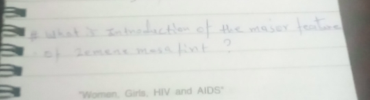 'Women, Girls, HIV and AIDS''