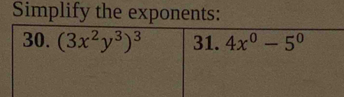 Simplify the exponents: