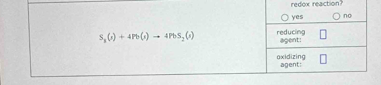 redox reaction?