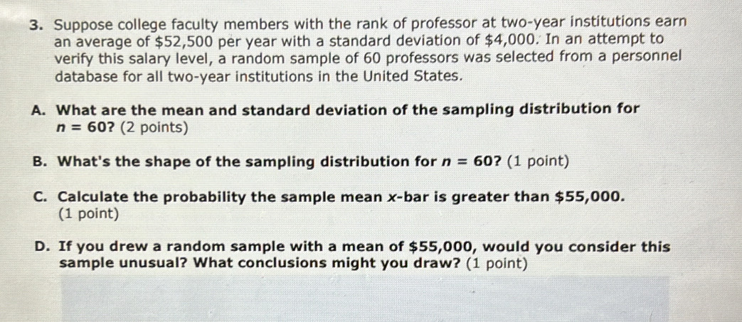 Solved: Suppose college faculty members with the rank of professor at ...