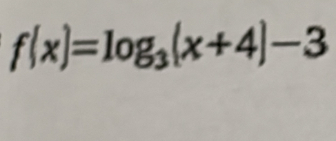 f(x)=log _3(x+4)-3