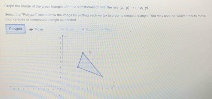 Solved: Graph the image of the given triangle after the transformation ...
