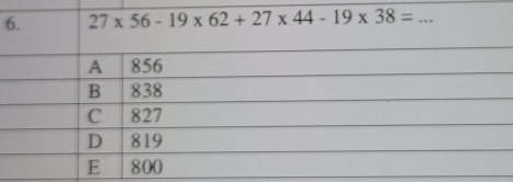 27* 56-19* 62+27* 44-19* 38= _