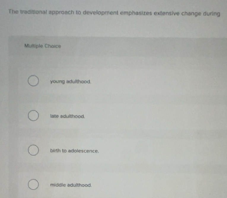 Solved: The traditional approach to development emphasizes extensive ...