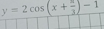 y=2cos (x+ π /3 )-1