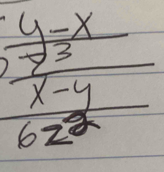 frac  (y-x)/x  frac x-yfrac 1 (-y)/x^3 