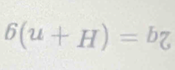 6(u+H)=b%