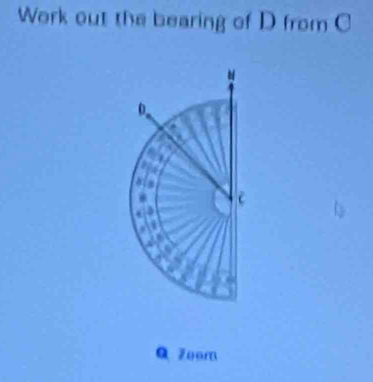 Work out the bearing of D from C
QZuam