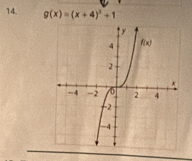 14, g(x)=(x+4)^3+1