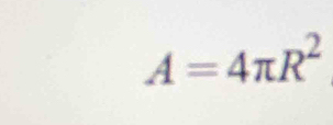 A=4π R^2