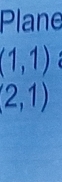 Plane
(1,1)
(2,1)