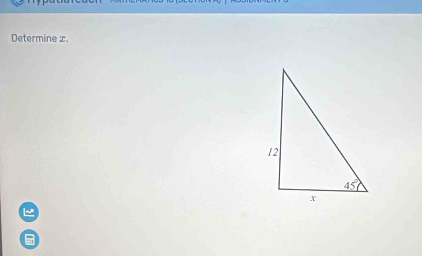 Determine x.