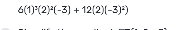 6(1)^3(2)^2(-3)+12(2)(-3)^2)