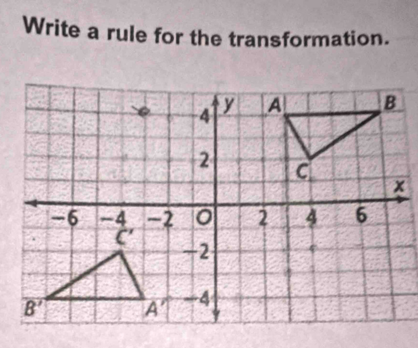 Write a rule for the transformation.