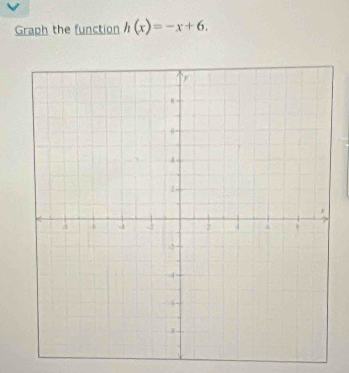 Graph the function h(x)=-x+6.