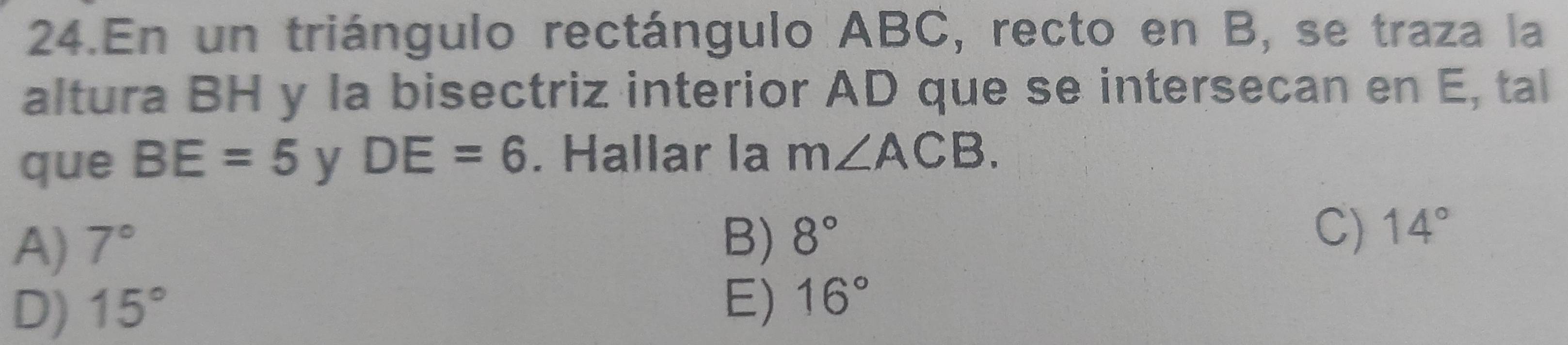 Resuelto:En un triángulo rectángulo ABC, recto en B, se traza la altura ...