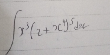 ∈t x^3(2+x^4)^5dx